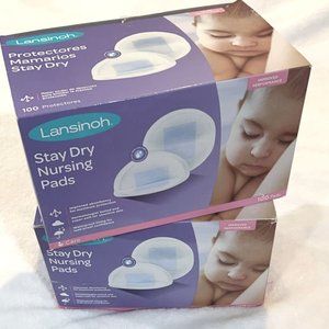 2 Boxes of 100 Lansinoh Stay Dry Nursing Pads BRAND NEW IN BOX